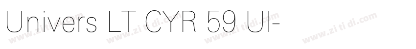 Univers LT CYR 59 Ul字体转换